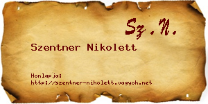 Szentner Nikolett névjegykártya