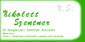 nikolett szentner business card